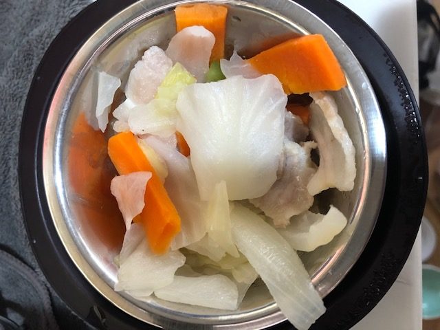 冷凍肉入り野菜
