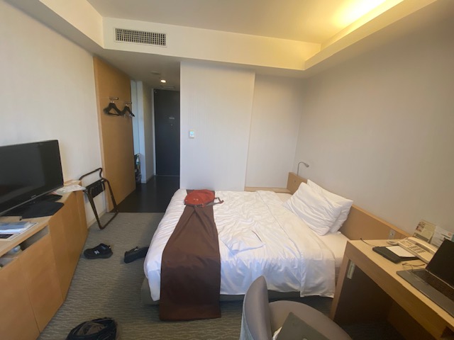 宿泊は東急REIホテルで１泊５,０００円普通なら１万くらいかな