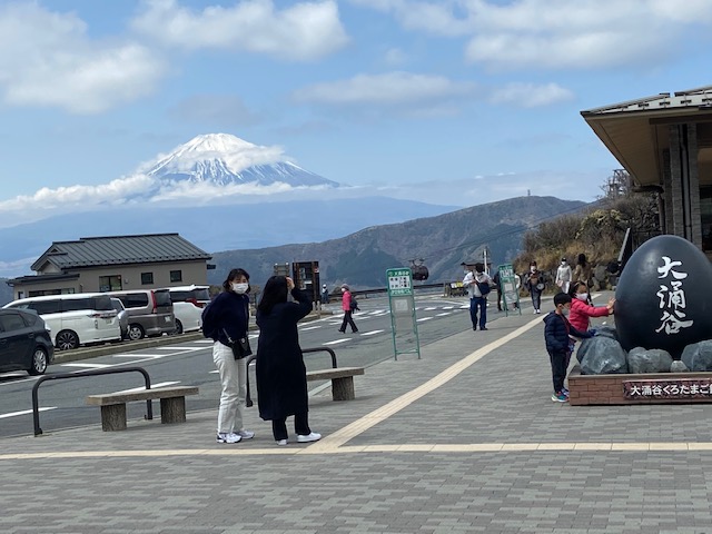 ここからも富士山が綺麗に見えます